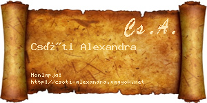 Csóti Alexandra névjegykártya