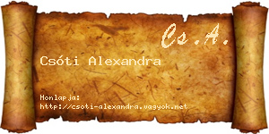 Csóti Alexandra névjegykártya