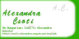 alexandra csoti business card